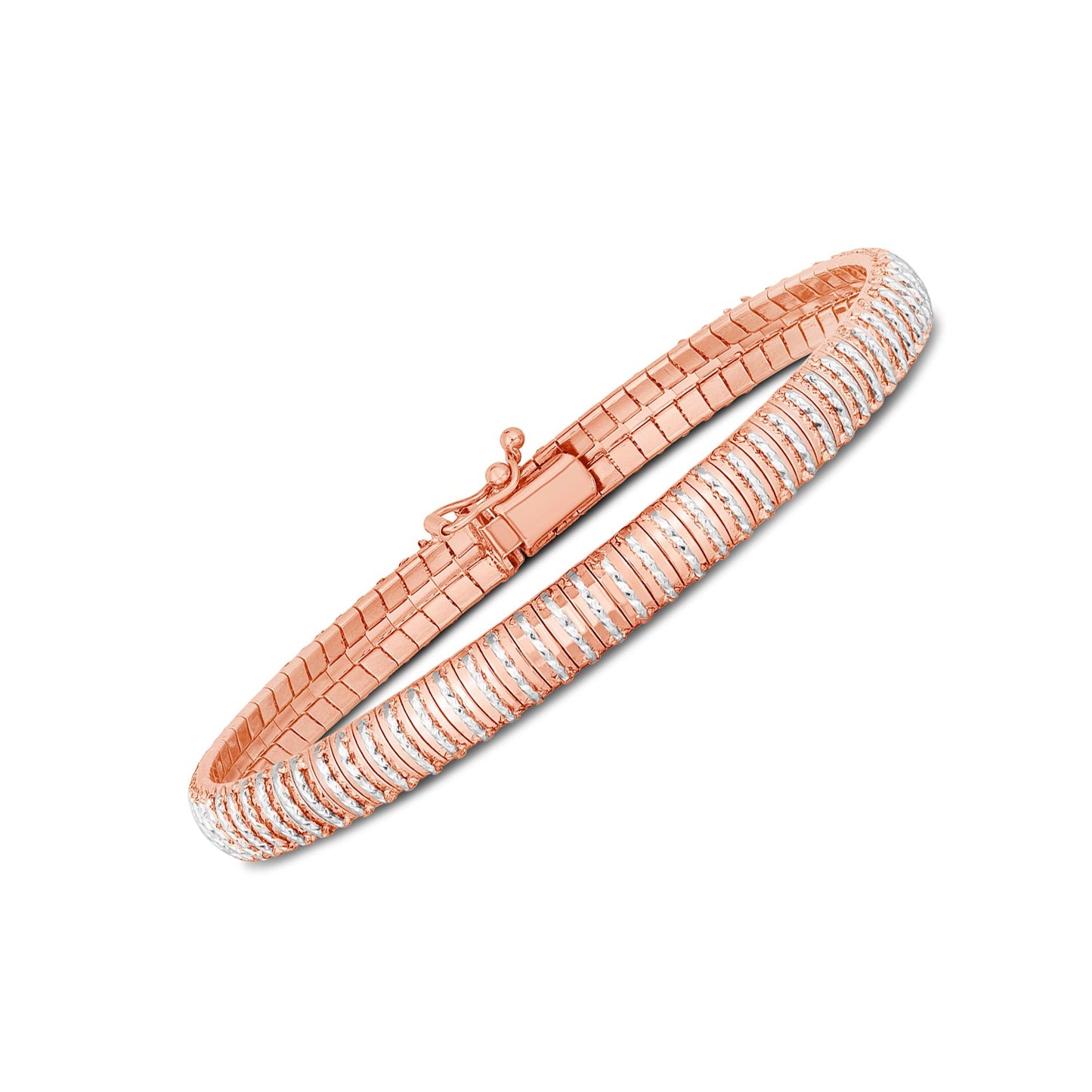 14k Rose Gold Diamante Flex Bracelet