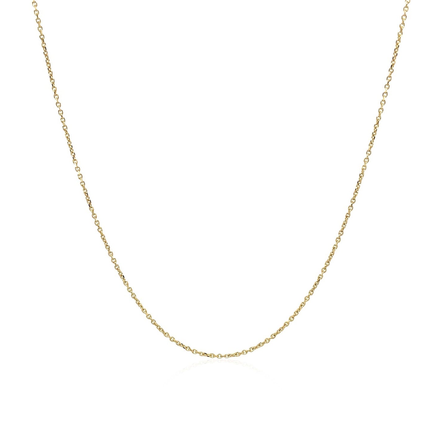 10k Yellow Gold Cable Link Chain 0.5mm