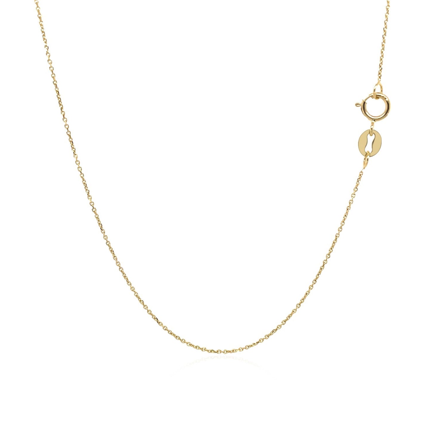 10k Yellow Gold Cable Link Chain 0.5mm