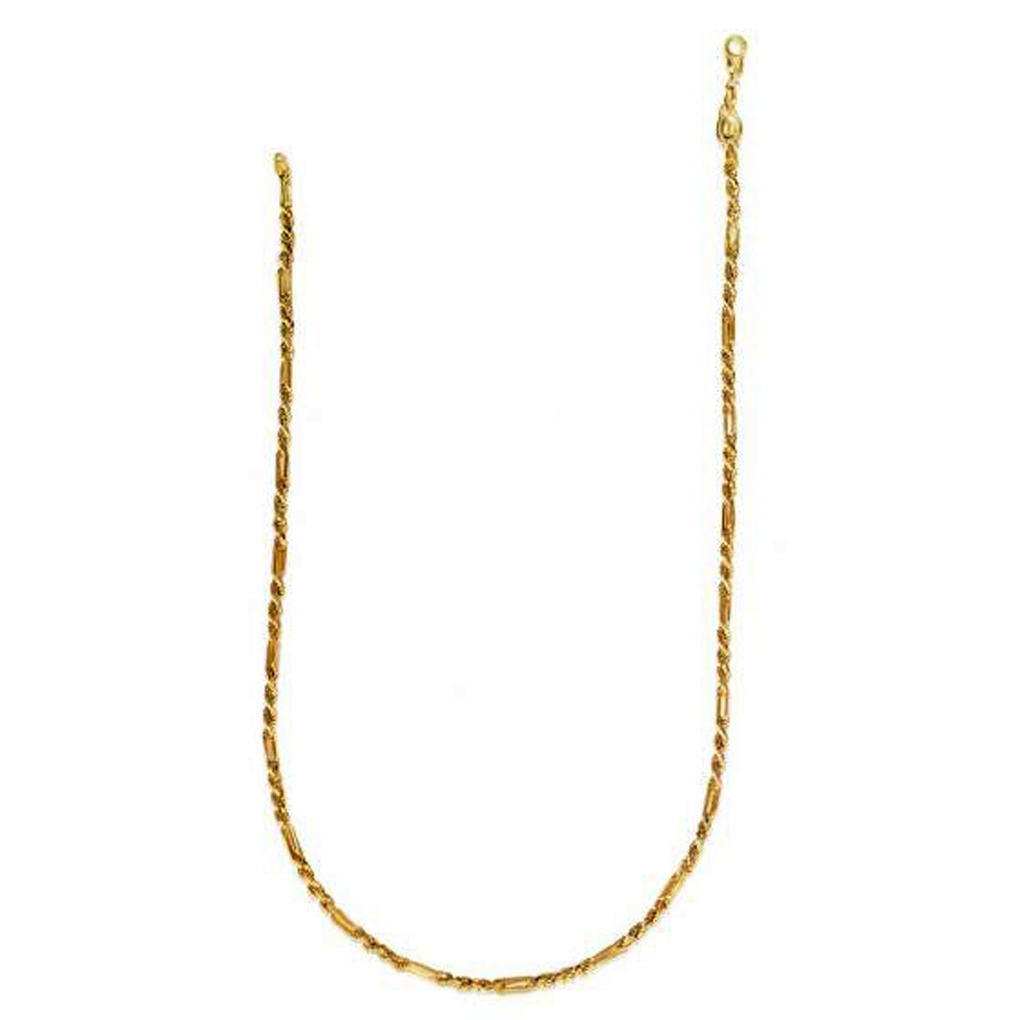 5.0mm 14k Yellow Gold Figa Rope Chain