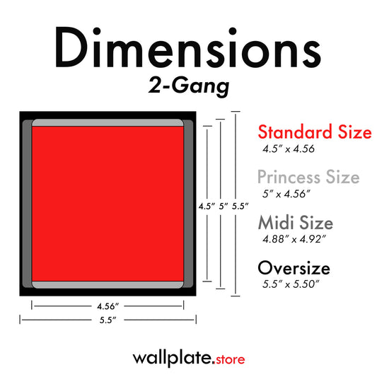 2-Gang, Standard Size, Double Round Telephone Opening, White Semi-Gloss Metal Wall Plate Cover -  Made in USA