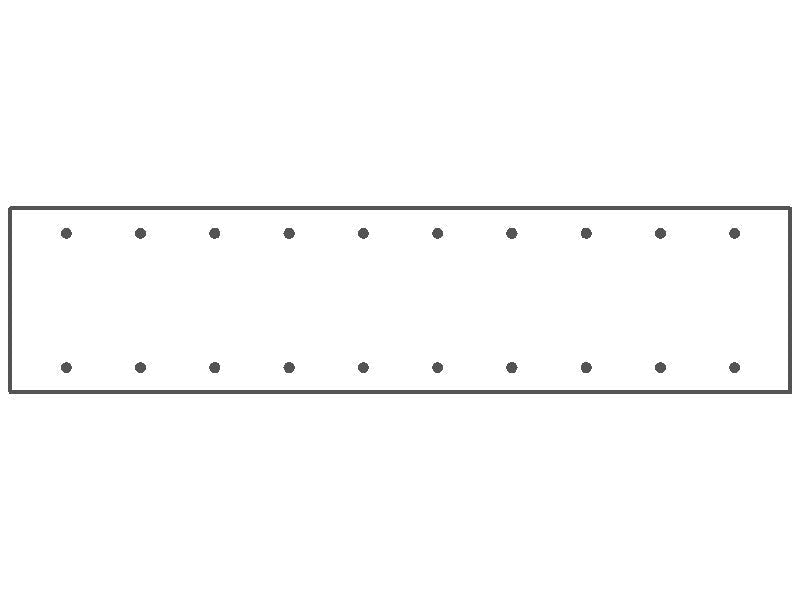 10-Gang, Standard Size, Blank, White Semi-Gloss Metal Wall Plate Cover -  Made in USA