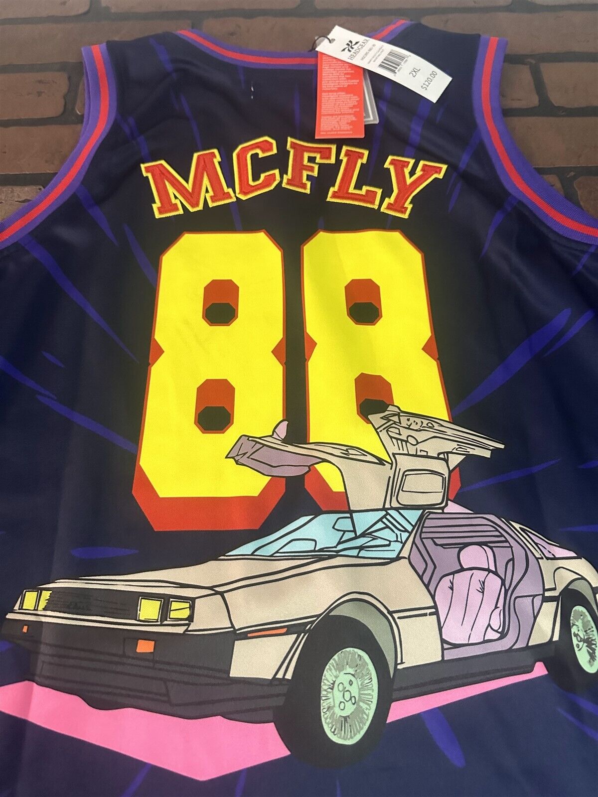 BACK TO THE FUTURE Marty McFly Headgear Classics Basketball Jersey~Never Worn