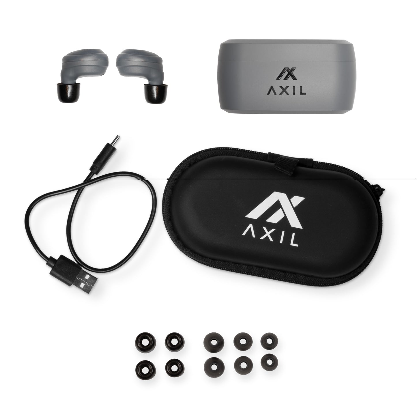 Axil Xcor Tac Digital Earbuds Gry