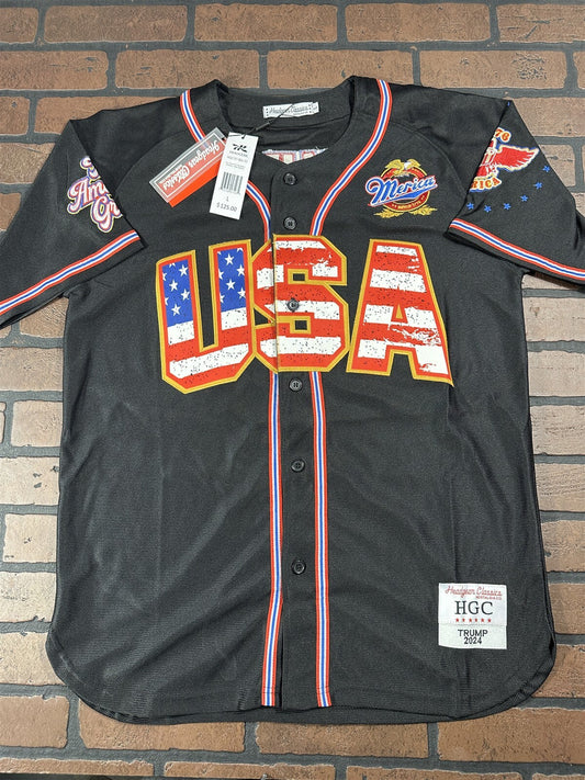 TRUMP USA #45 Headgear Classics Baseball Jersey ~Never Worn~ M L XL XXL
