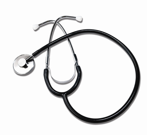 Lightweight Single Head Nurse Stethoscope - Black Aluminum Chestpiece