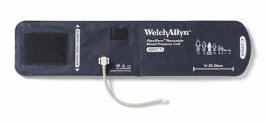Tycos Adult FlexiPort Blood Pressure Cuff with One-Tube Screw Connector - Latex-Free, Antimicrobial