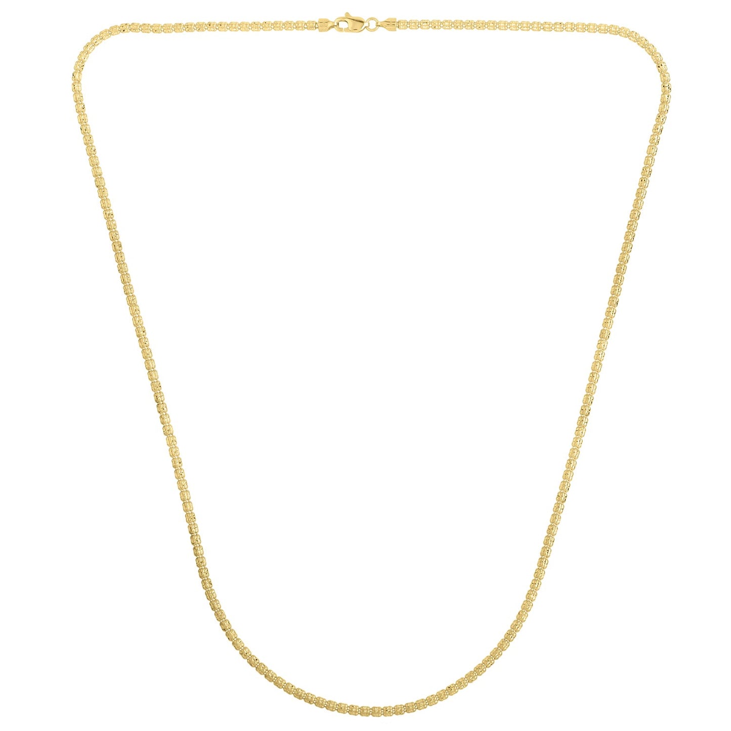 Ice Barrel Chain in 14k Yellow Gold (2.70 mm)