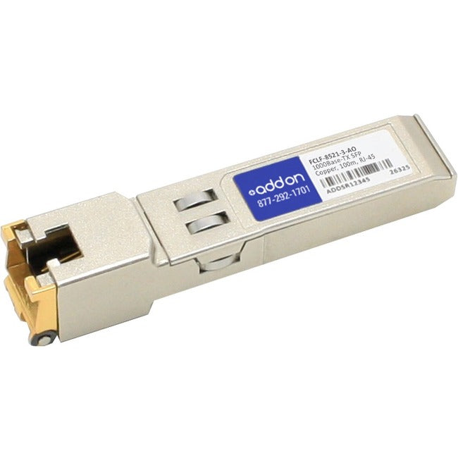 AddOn Finisar FCLF-8521-3 Compatible TAA Compliant 10/100/1000Base-TX SFP Transceiver (Copper, 100m, RJ-45)