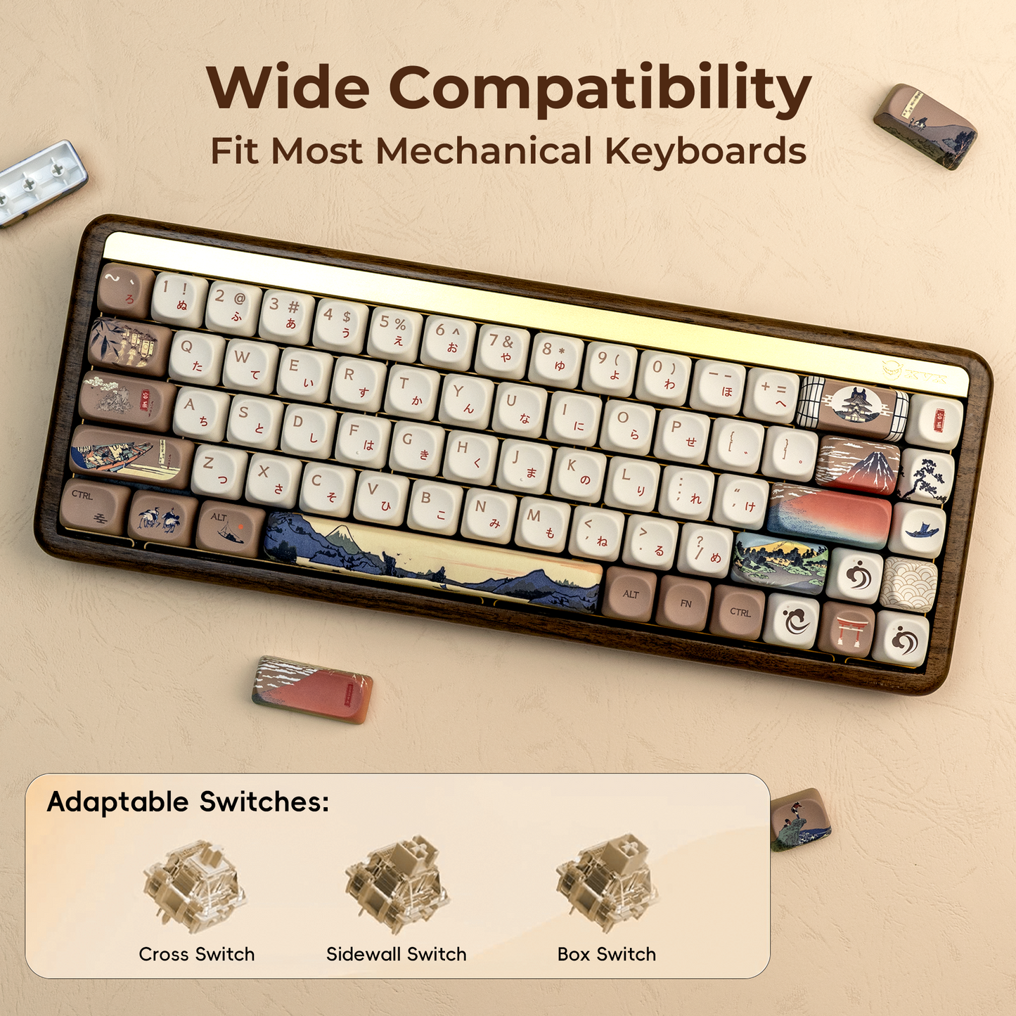 XVX  Fugaku MOA Profile Dye-Sub PBT Keycap Set  140-Key