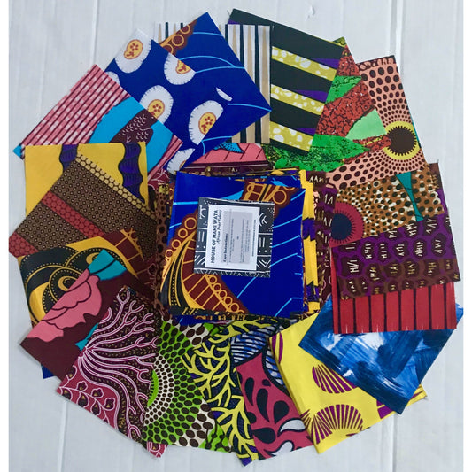 Charm Packs - African Print Designs/ Ankara (200+ patterns), Precut 5” Quilting Fabric Squares