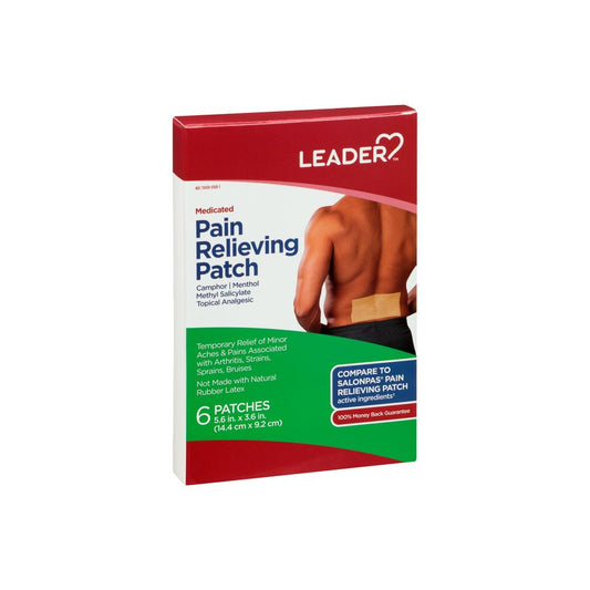 Leader  Pain Relief Targeted  Medicated  Patches 6 Ct