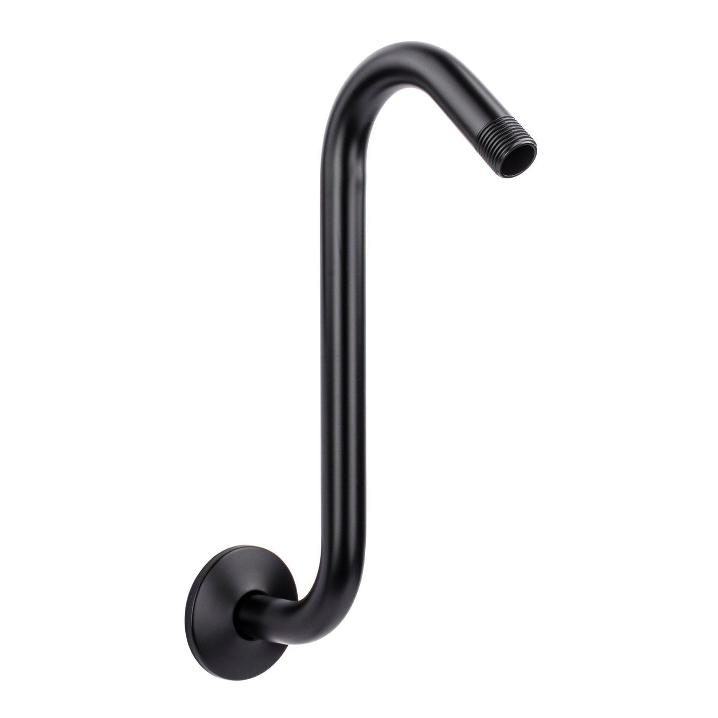 10.5 in. S-Shaped Stainless Steel Shower Head Extension Arm (Black Finish)