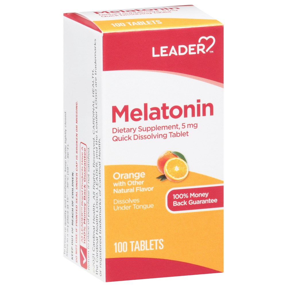 Leader™ Melatonin 5 mg – Quick Dissolving (100 Tablets)