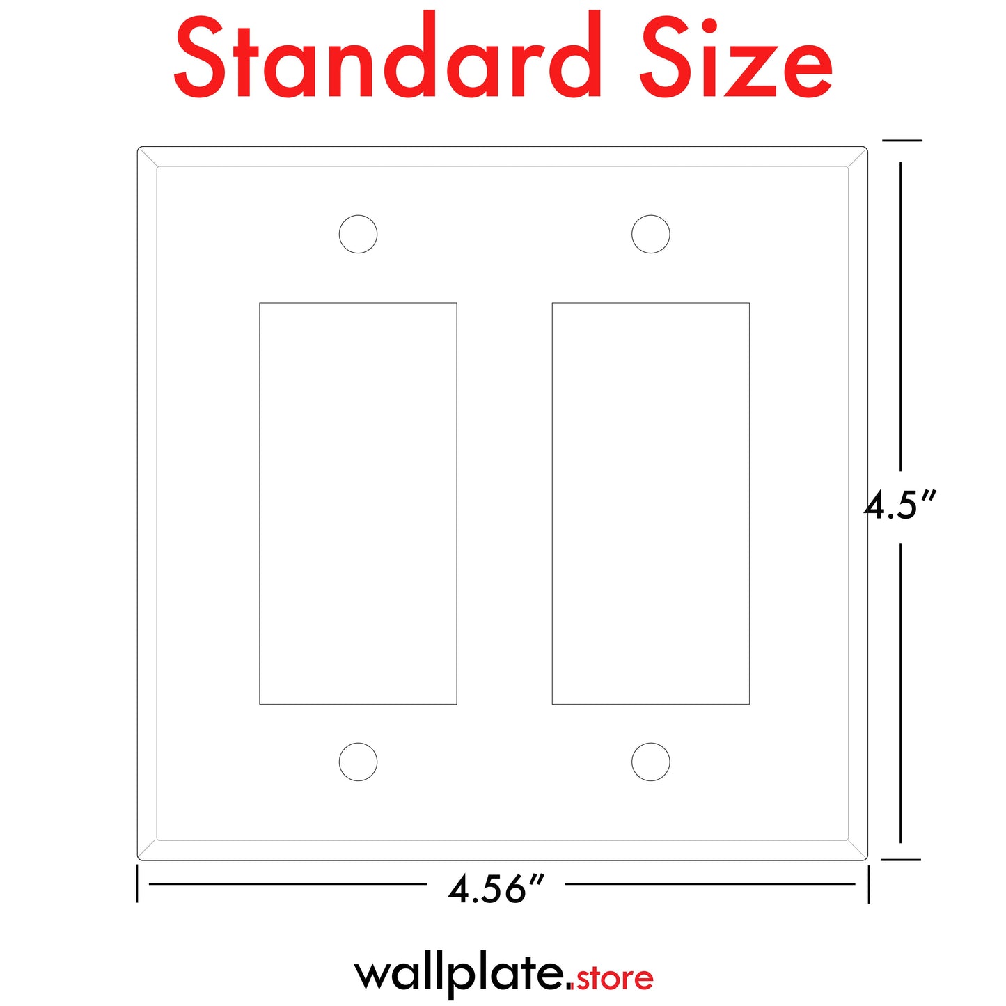 2-Gang Stainless Steel Rocker GFCI Decora® Style Wall Plate, Made in USA