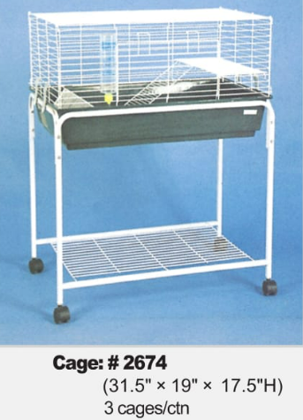 RABBIT CAGE  - 32" X 19" X 18" H