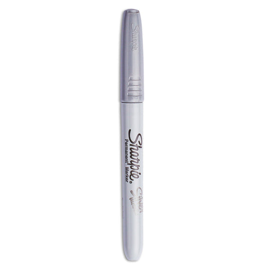 Sharpie Metallic Fine Point Permanent Marker Value Pack, Fine Bullet Tip, Metallic Silver, 36/Pack
