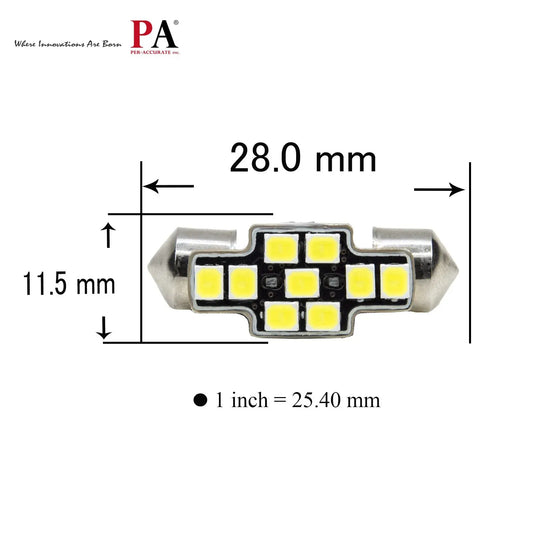 SAMURAI LED Automotive Festoon Bulb (White) with 360 lumen!