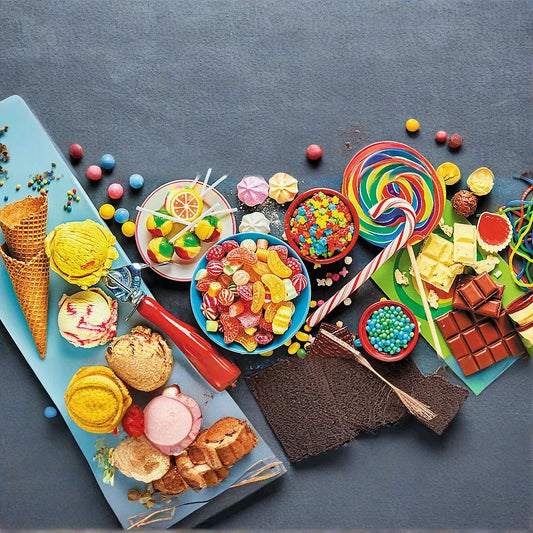 Panorama 1000 Piece Jigsaw Puzzles, Sweet Delights, Colorful Candy and Sweet Treats Puzzle, Adult Puzzles, Trefl 29046