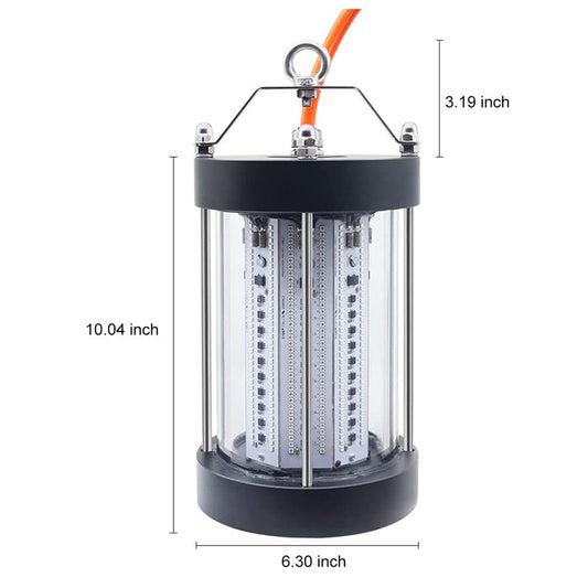 500W Green Fishing Light AC 110V 35000LM IP68 LED Night Fish Attracting Light with 33ft Cord for Underwater Pond Lake Sea ETL Listed