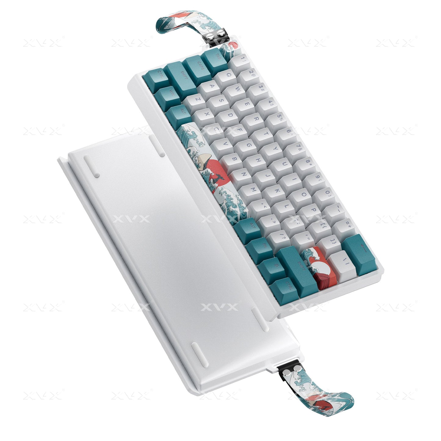 XVX H61 Kanagawa CNC Aluminum 60% Mechanical Keyboard Wired Hot Swap Switches Full RGB With PBT Keycaps