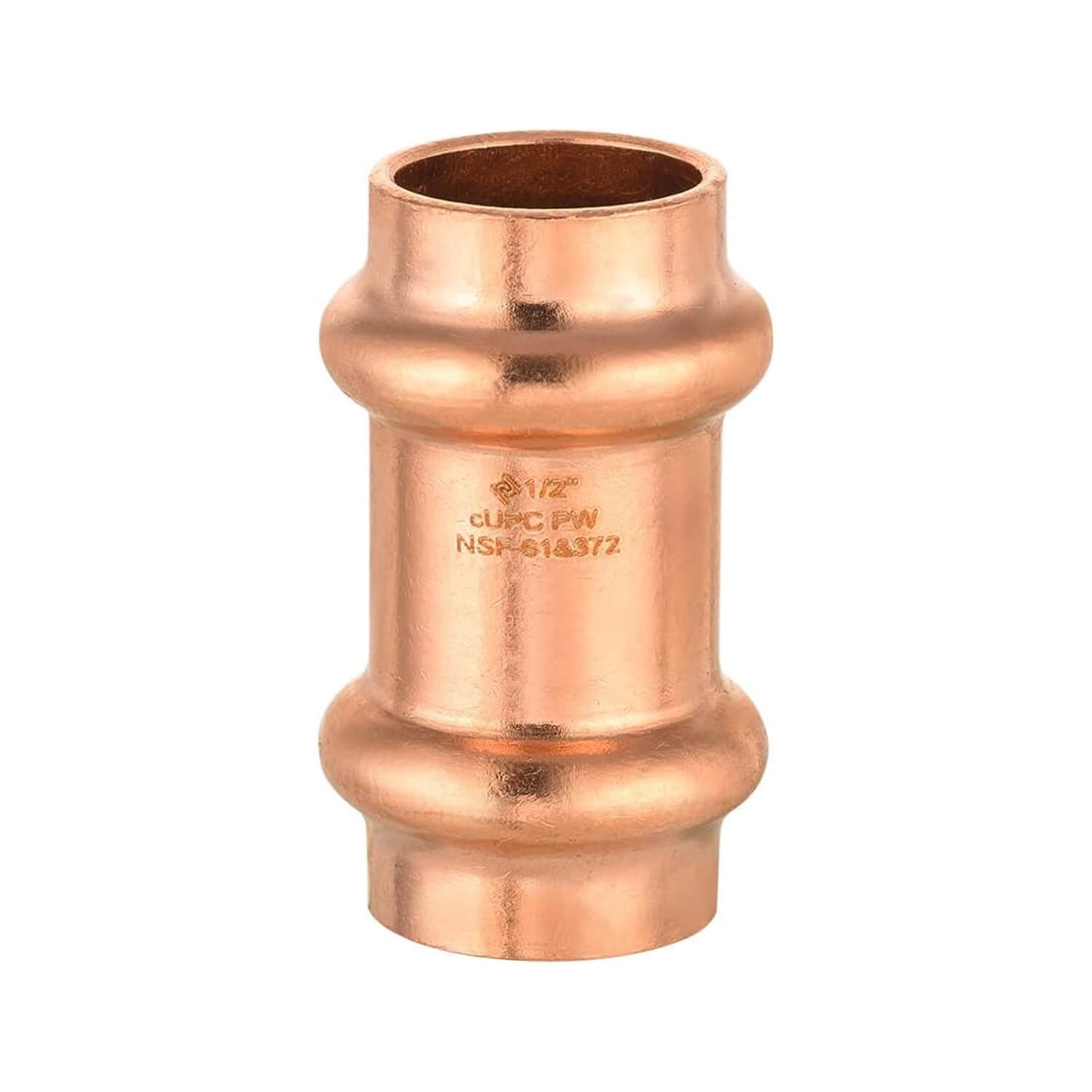 1/2" Press Copper Coupling w/Stop (Lead Free)