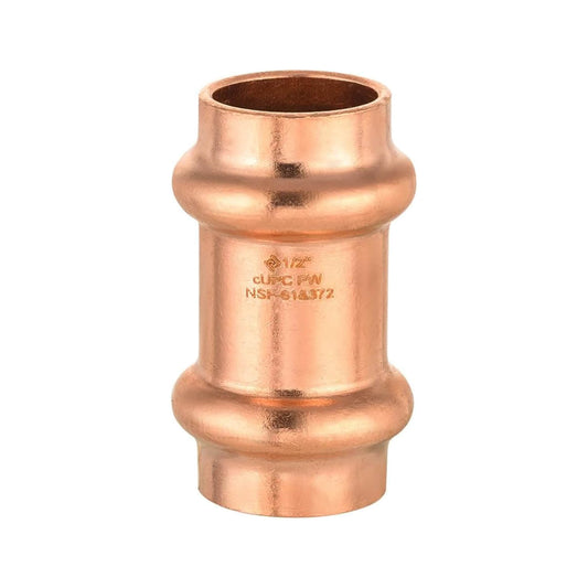 1/2" Press Copper Coupling w/Stop (Lead Free)