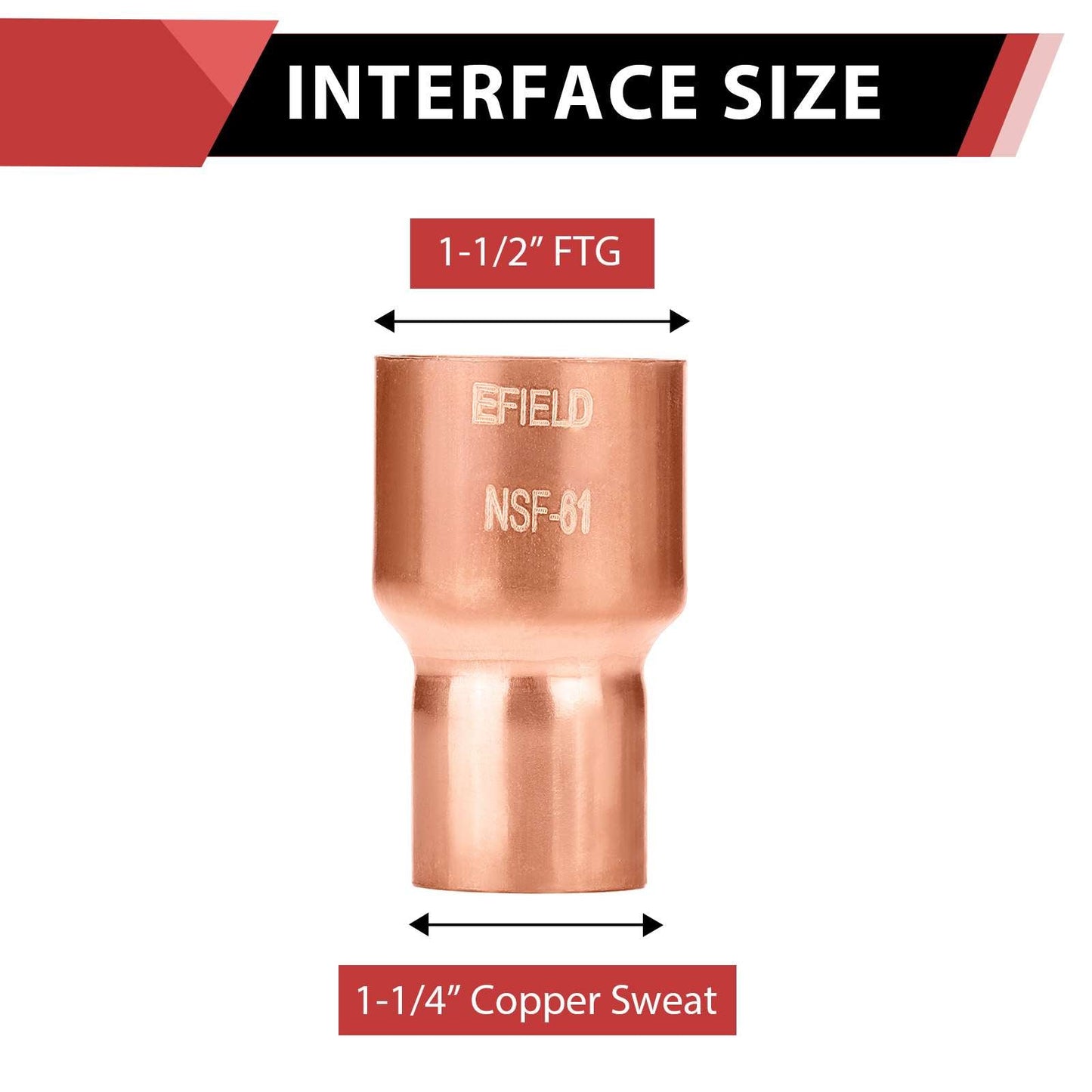 1-1/2" x 1-1/4" FTGxC Reducer