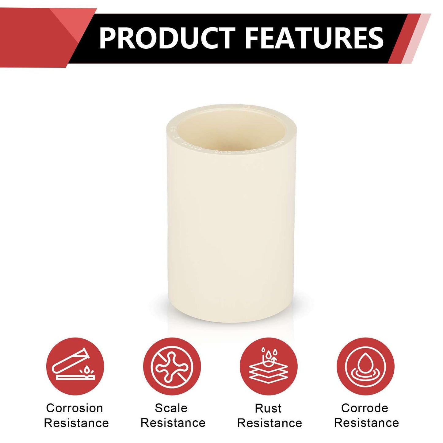1" CPVC CTS Coupling (Socket)
