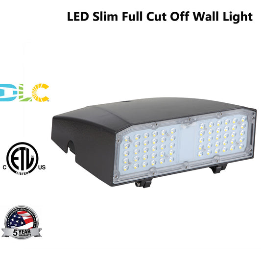 30W 60W Outdoor LED Wall Pack Light 5000K Daylight 140LM/W IP65 Waterproof Commercial Full Cutoff Security Wall Lights Fixture  ETL DLC Listed
