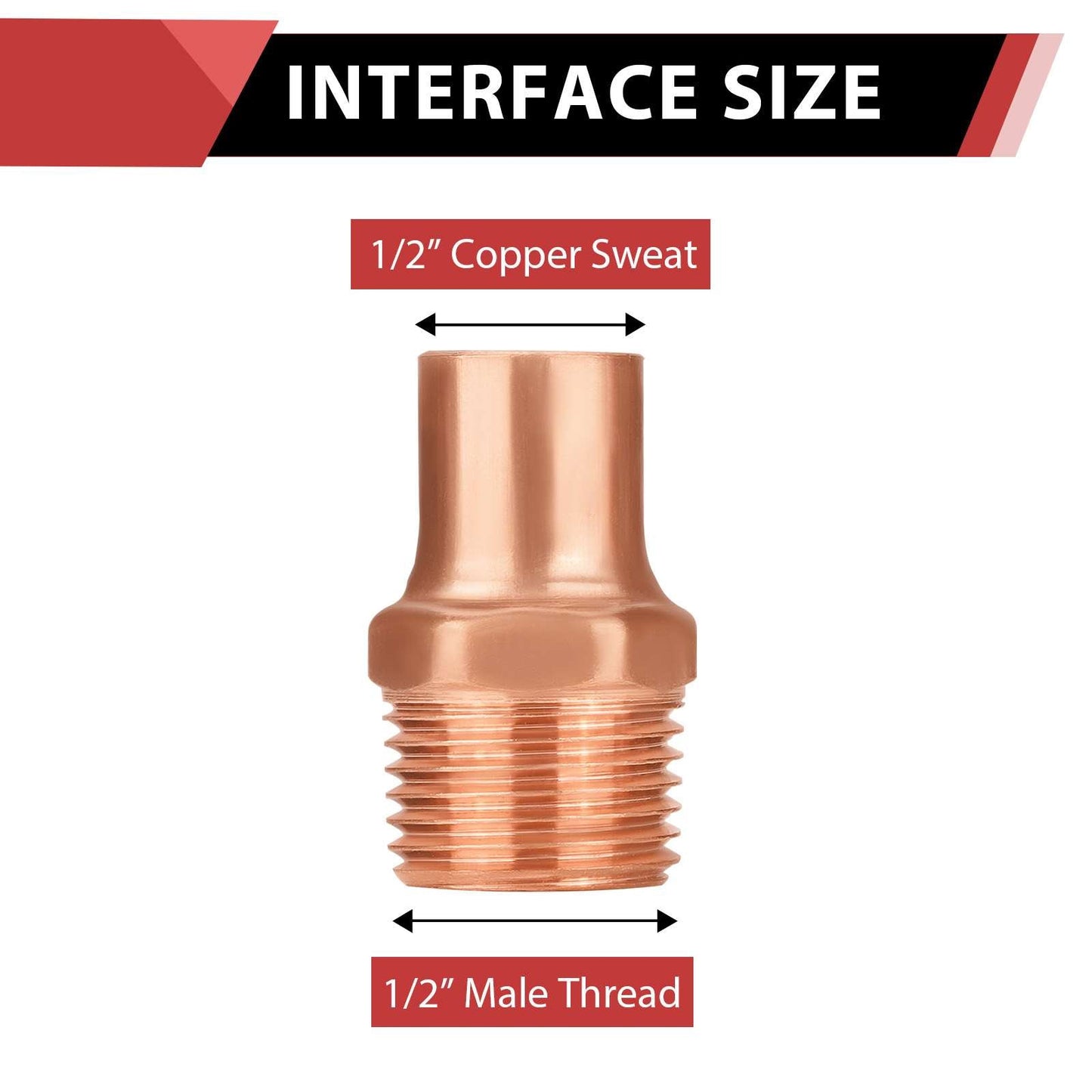 1/2" C x MNPT Copper Male Adapter