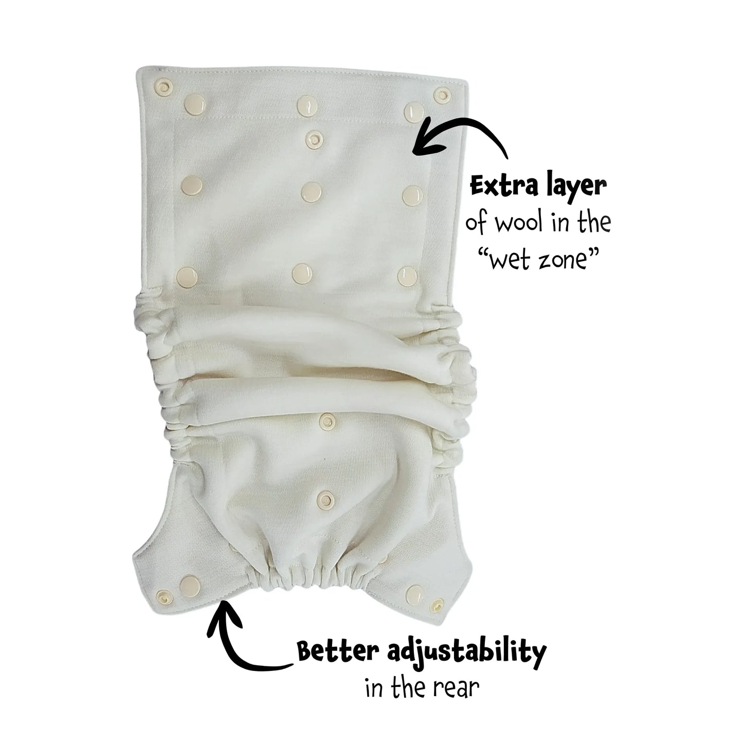 NEW! Adjustable Merino Wool Diaper Cover and Belt