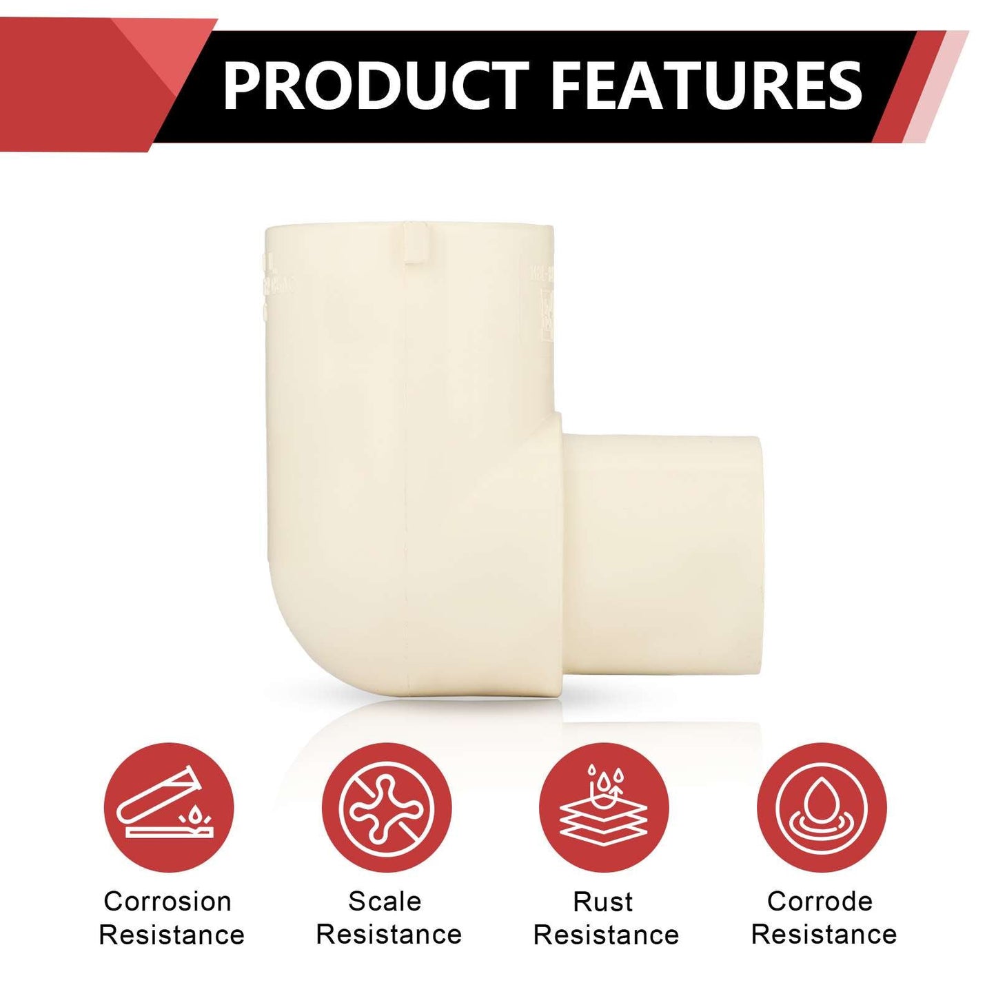 1" CPVC CTS 90° Street Elbow (Spigot x Socket)