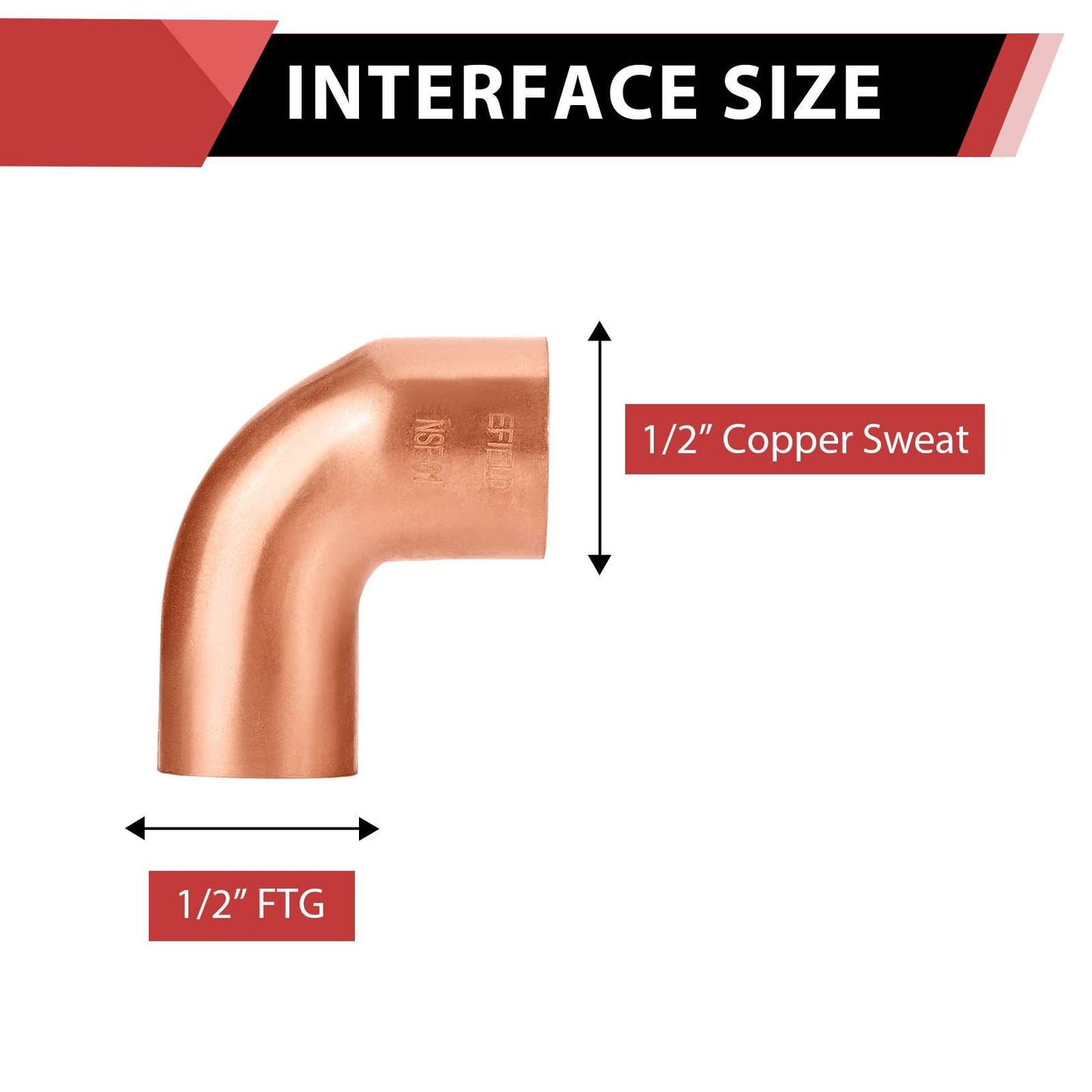 1/2" FTG x Copper 90° Street Elbow