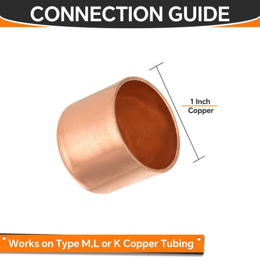 1" Solder Copper Pipe End Cap (Plug)