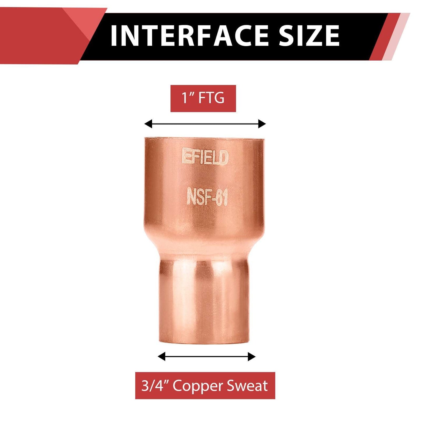 1" x 3/4" FTGxC Reducer