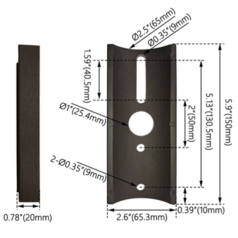 Round Bar Adapter for Arm Mount or Direct Mount LED Shoebox Pole Light, Mounting Bracket for Round Pole Installation, Heavty Duty Pole Mount Bracket