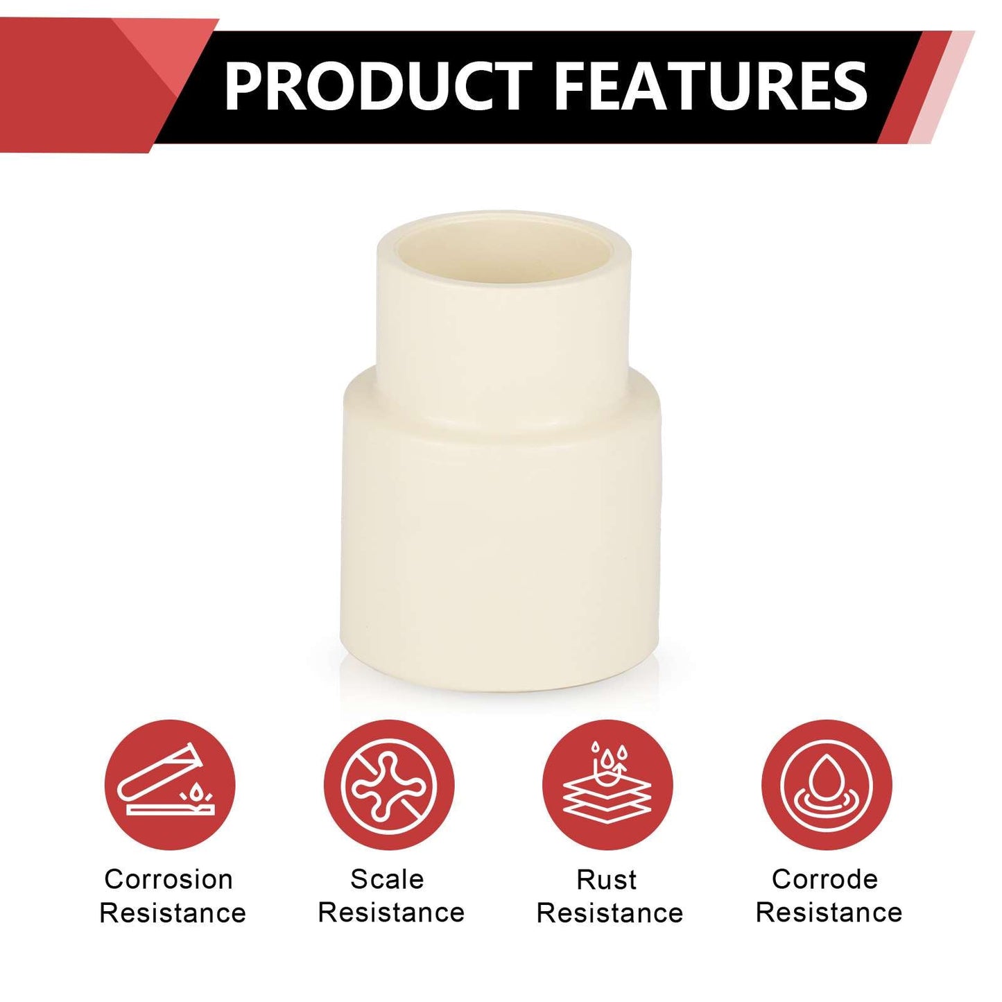 1" X 3/4" CPVC CTS Reducer Coupling (Socket)