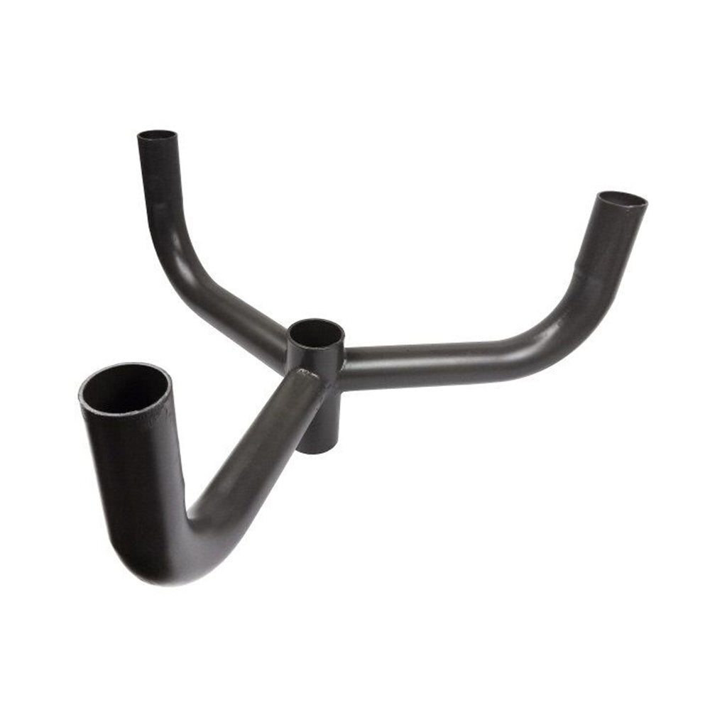 Triple Bullhorn Bracket with 3 Arms at 120 Degree, Tenon Adapter for 3 Light Fixtures with 2 3/8" Slip Fit, Shoebox Light Mount Bracket -2 Pack