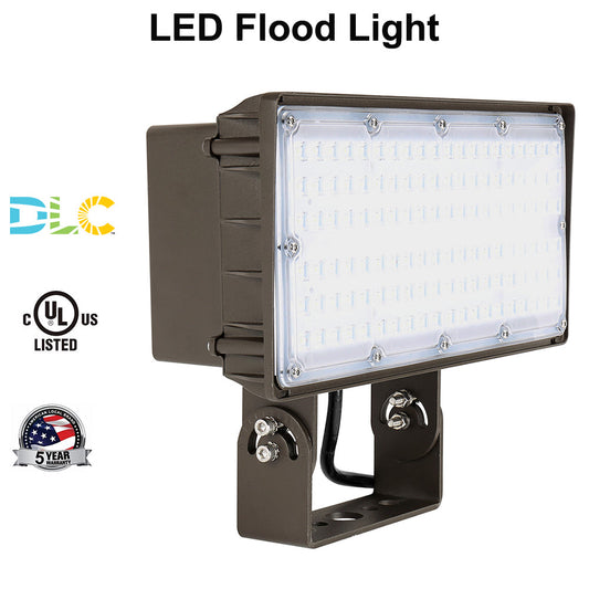 LED Outdoor Flood Light 70W 100W 4000K 5000K Waterproof Exterior Security Floodlights for Court,Garden,Warehouse, Photocell Optional UL DLC Listed