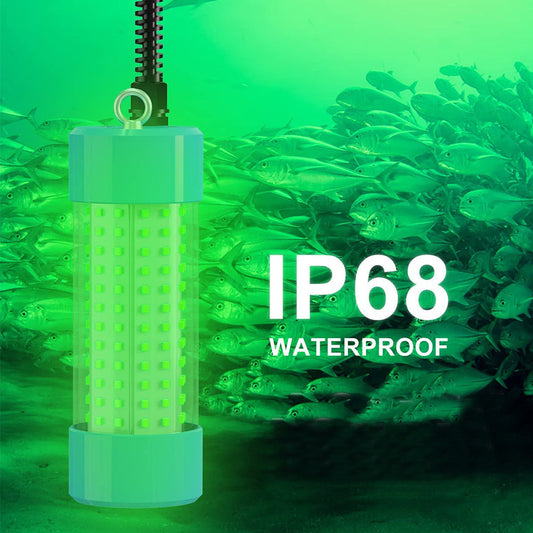 30W 60W 100W LED Fishing Lights, LED Submersible Fishing Light Underwater Fish Finder Lamp with 10m Cord, IP68 Waterproof Green Lighting, ETL Listed