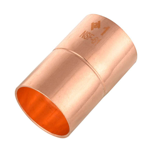 1" Copper Coupling With Rolled Stop