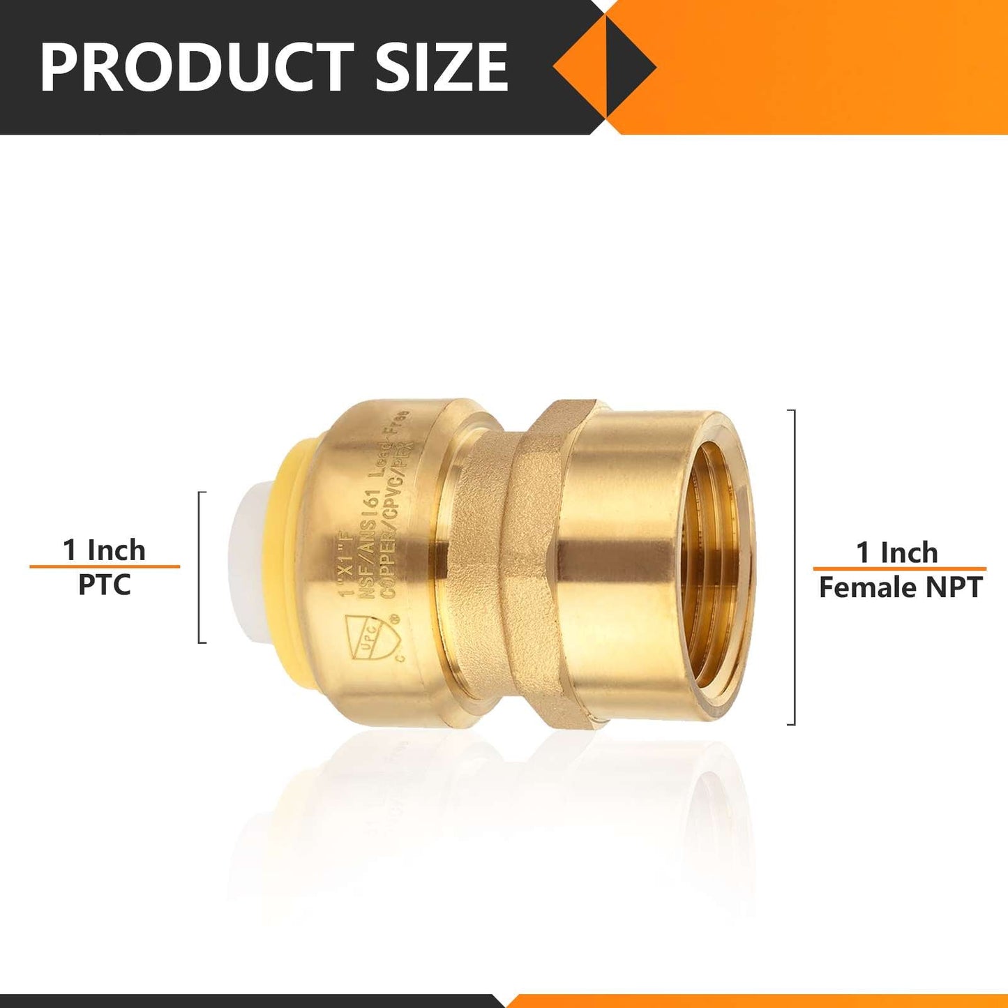 1" x 1" F Push Fit Female Adapter