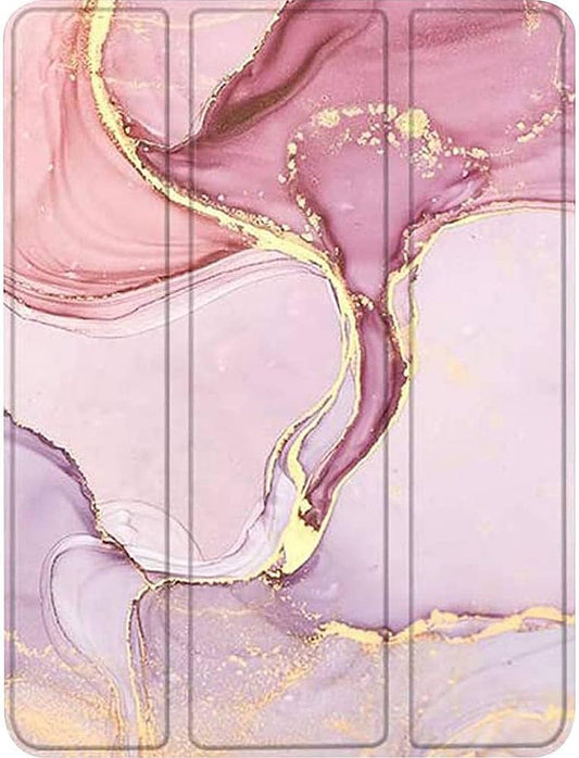Inspire Series Pink Marble Folio Case with Glass Screen - iPad Pro 12.9 (4th, 5th & 6th Generation)