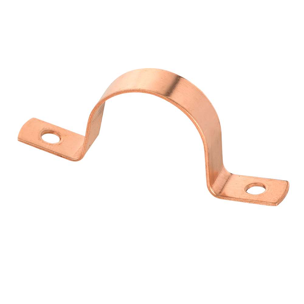 10 Pack 1" Copper Pipe Straps, Two Hole