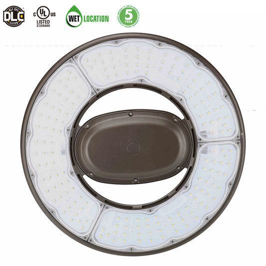 High Bay LED Lights 350W 410W 5000K 0-10V Dimmable Replace 1200W MH HPS HID UFO LED High Bay Light Fixture,High Voltage Optional,UL DLC Listed
