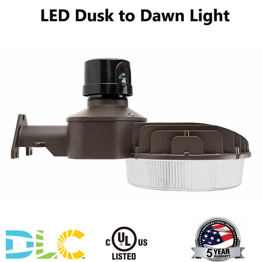 45W 65W 90W Outdoor Dusk to Dawn LED Wall Light 5000K Waterproof LED Barn Lights with Photocell for Street Garage Parking Lot Yard, ETL DLC Listed