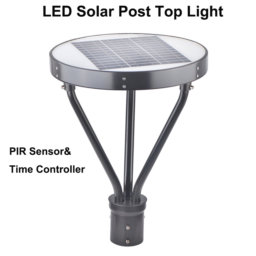 25W Outdoor Solar Post Lights with PIR Sensor,3000LM 5000K Waterproof Fence Post Lights Solar Powered for Garden Landscape Yard Patio US Stock