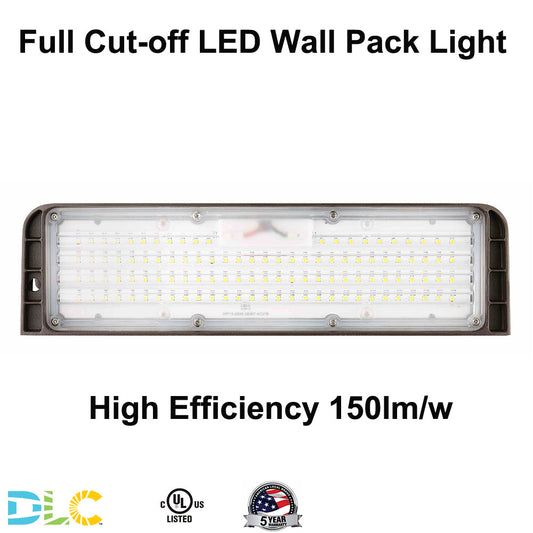 26W 38W 65W 100W 135W Outdoor Wall Light Fixtures 4000K 5000K 150LM/W Full Cut-Off Security Light,Waterproof Exterior Wall Pack Lighting UL DLC Listed