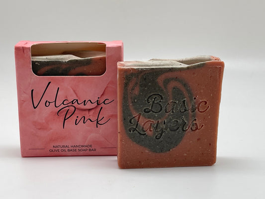 ARTISAN HAND MADE SCENTED VOLCANIC PINK CLAY SOAP